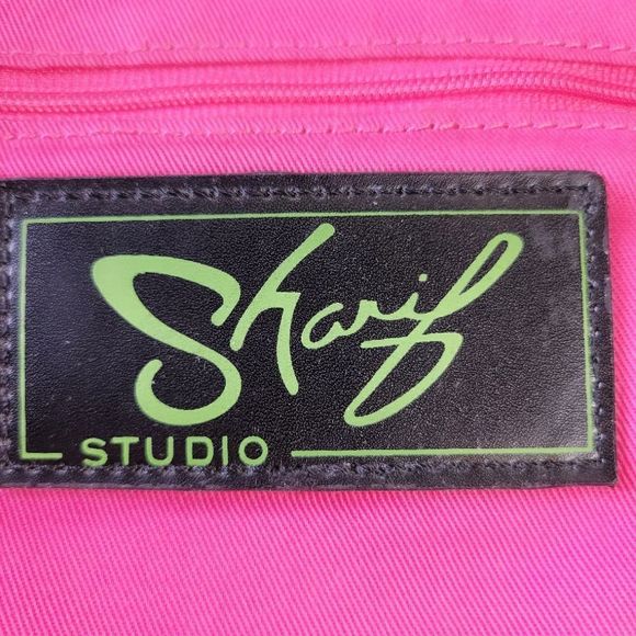 Sharif Studio Snakeskin Embossed Purse & Matching Wristlet Bundle Leather Green - Picture 5 of 9